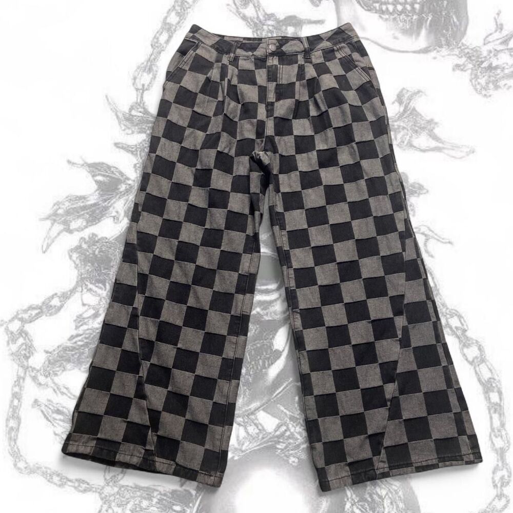 Unbranded Women's Grey and Black Trousers